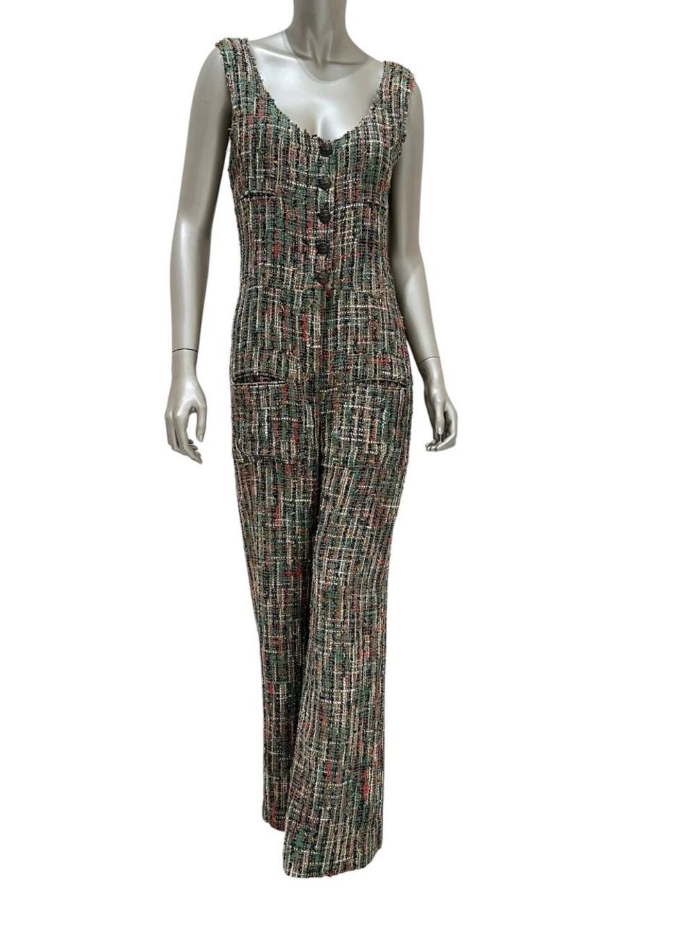 Chanel 2017 Timeless Tweed Jumpsuit  FR 38